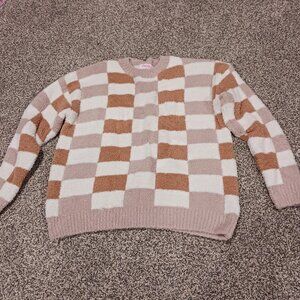Pink Lily checkered sweater